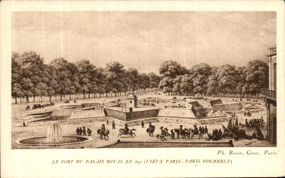 Le Fort du Palais Royal en 1650 — (Vieux Paris - Paris Formerly) — Ph. Rosen, Grav., Paris - Recto