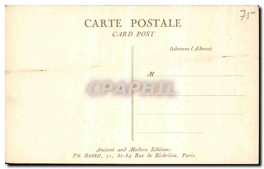 Le Fort du Palais Royal en 1650 — (Vieux Paris - Paris Formerly) — Ph. Rosen, Grav., Paris - Verso