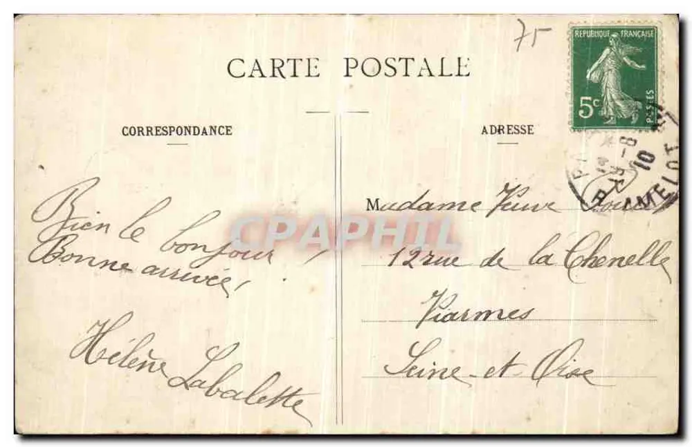 Paris - Théâtre de l'Opéra - Foyer du Public — n° 535 - Verso