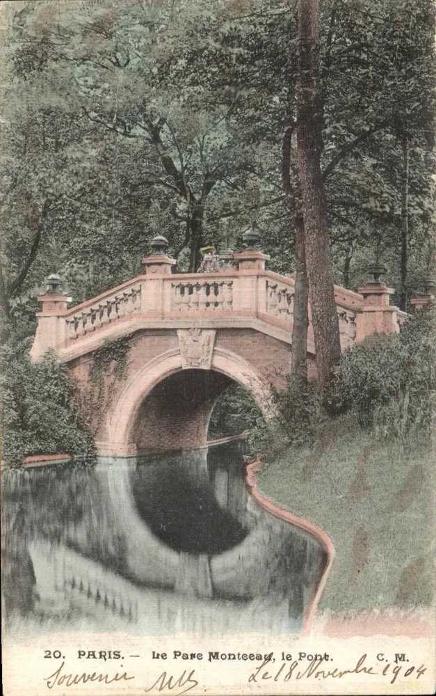 Paris — O Parc Monceau, o Pont — C. M. n°20 - Frente