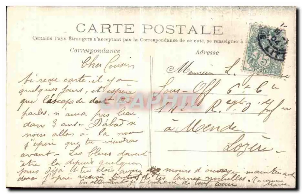 Paris — O Parc Monceau, o Pont — C. M. n°20 - Verso