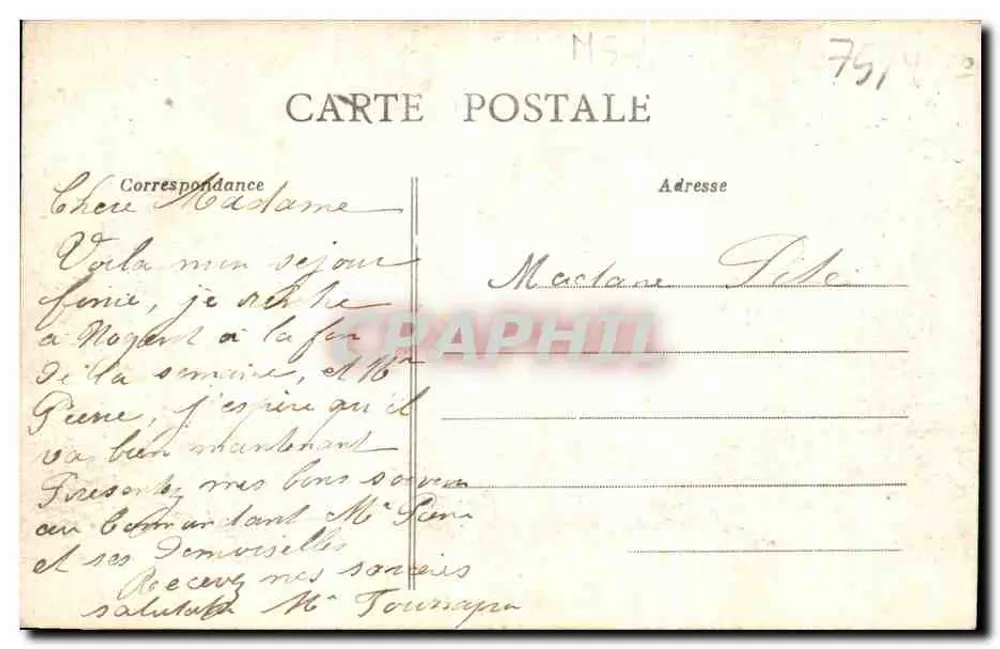 Paris — O Parc Monceau — A Colunata - Verso