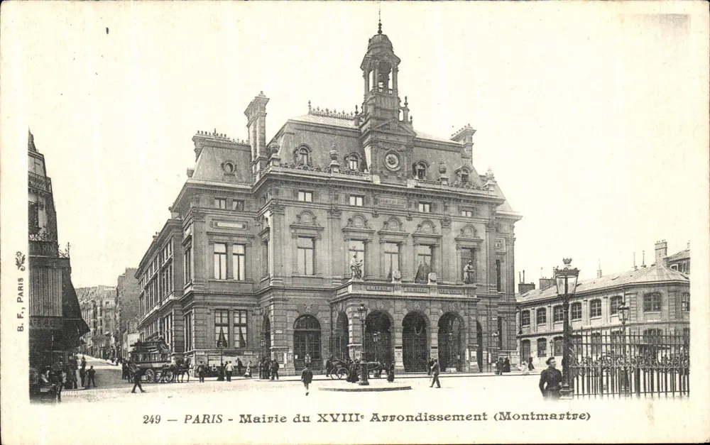 Prefeitura do 18º Arrondissement (Montmartre) — Paris — B.F. Paris, n° 249 - Frente
