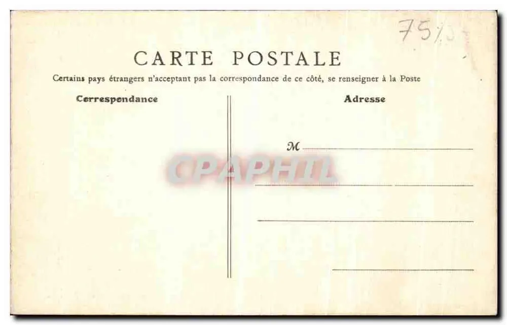Prefeitura do 18º Arrondissement (Montmartre) — Paris — B.F. Paris, n° 249 - Verso