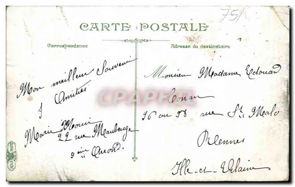 Paris — Ansicht vom Palais de Justice — L.N. & Cie - Rückseite