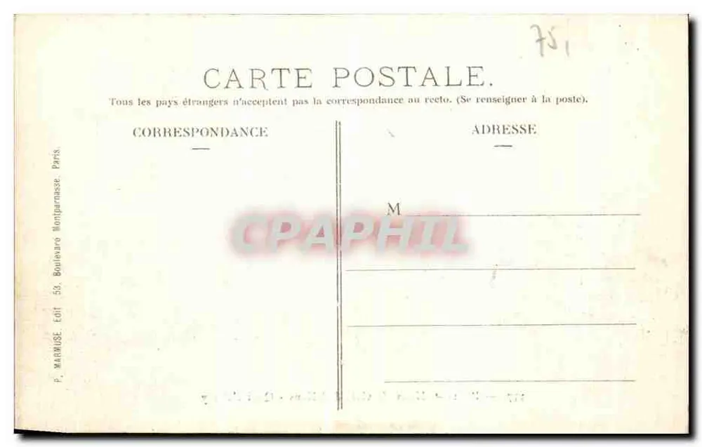 Paris — Neue Orléans-Bahnhof — Quai d'Orsay — Verlag P. Marquise, Nr. 357 - Rückseite
