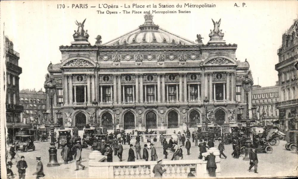 Paris — Das Opernhaus — Die Plaza und die Metro-Station — A. P. n°170 - Vorderseite