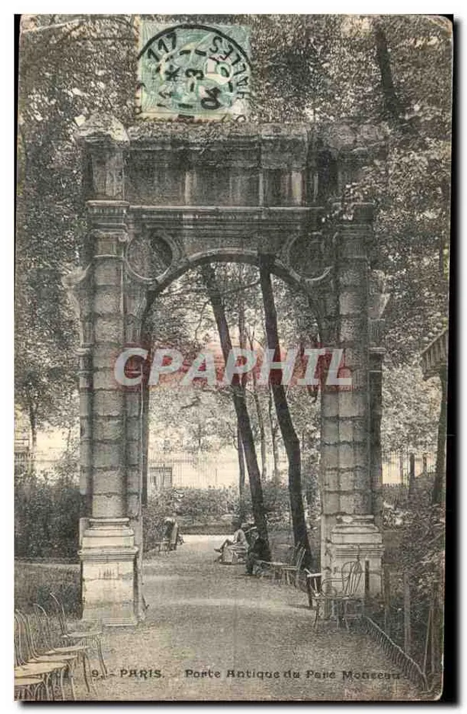 Paris — Porta Antiga do Palácio Monceau — editor anônimo, n°9 - Frente