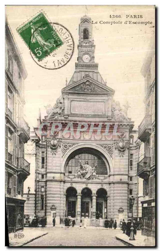 O Comptoir d'Escompte — Paris — Editor E.P.D. n°4366 - Frente