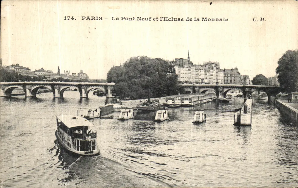 Paris — Der Pont Neuf und der Schleusen der Monnaie — C.M. n°174 - Vorderseite