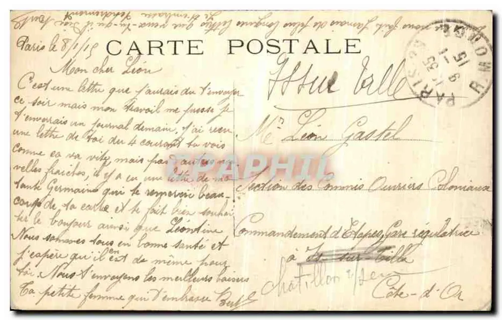 Paris — Hotel Terminus & Rue Saint Lazare — Jules Séeberger - Verso