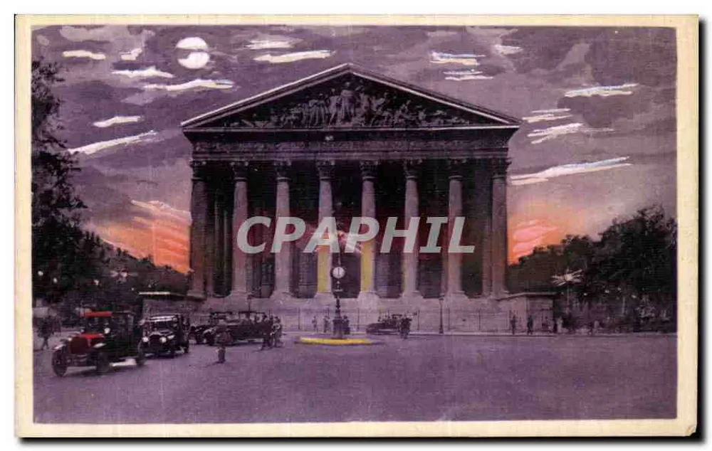 O Panteão em Paris — vista noturna — editor desconhecido - Frente
