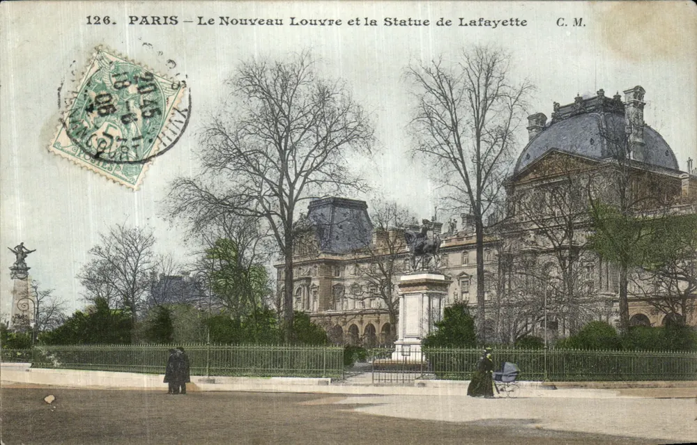 PARIS — Le Nouveau Louvre et la Statue de Lafayette — C.M. n°126 - Vorderseite