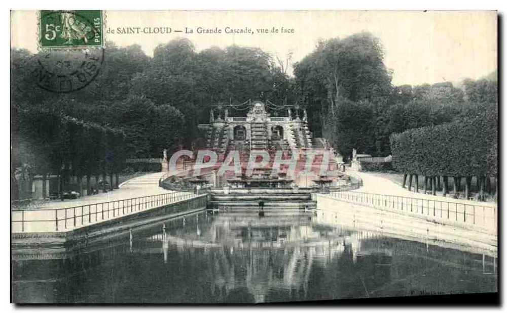 Saint-Cloud — A Grande Cascata, vista frontal — editor não visível - Frente