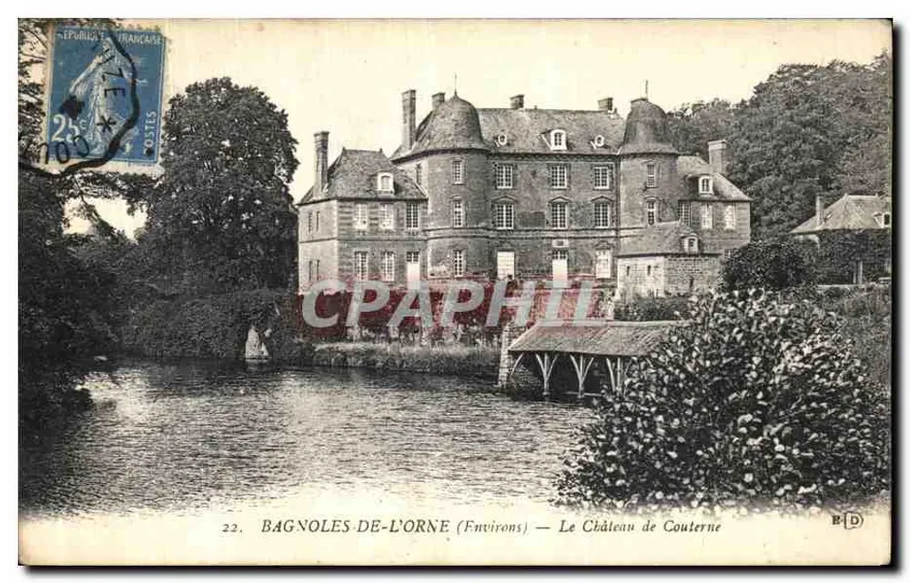 Bagnolles-de-l'Orne (Arredores) — O Castelo de Couterne — B.D. - Frente
