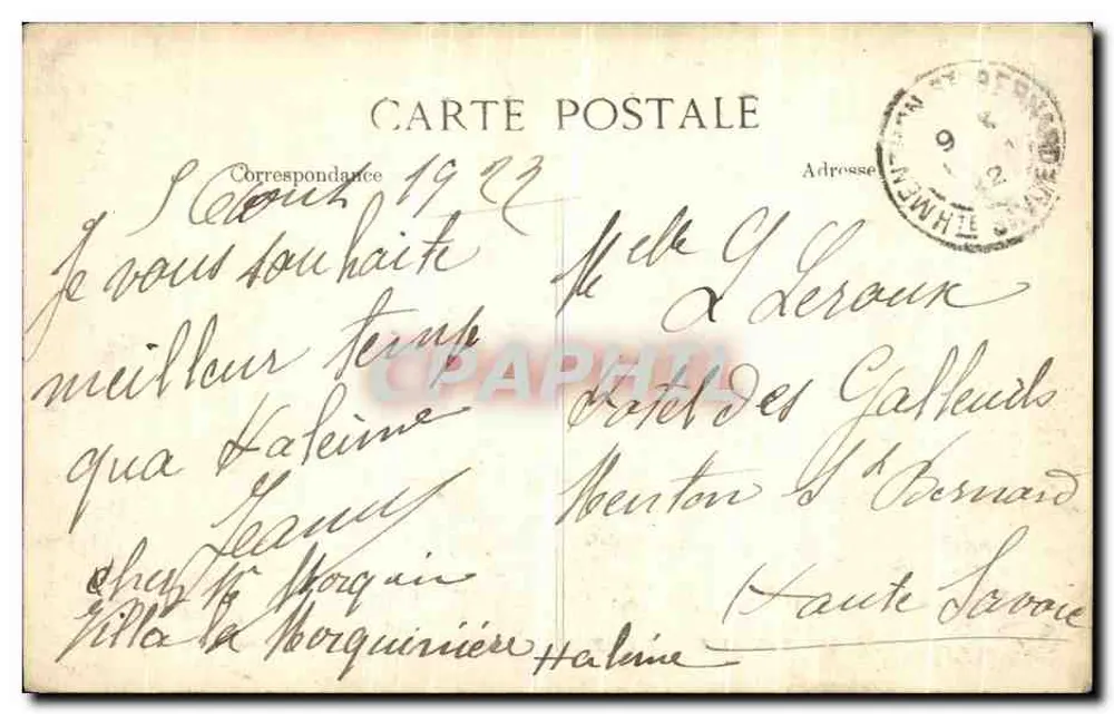 Bagnolles-de-l'Orne (Arredores) — O Castelo de Couterne — B.D. - Verso