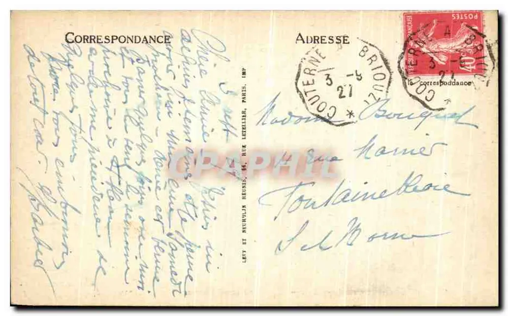 Bagnolles-de-l'Orne — Das Thermalbad aus der Vogelperspektive — Édition Alleaume n°179 - Rückseite