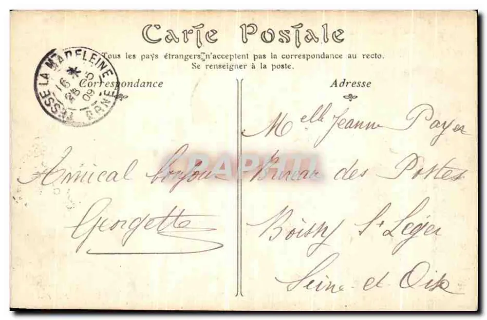 Bagnolles-de-l'Orne — Route de Tessé-la-Madeleine, Pension Léon Cordier — unbekannter Verlag, Nr. 138 - Rückseite