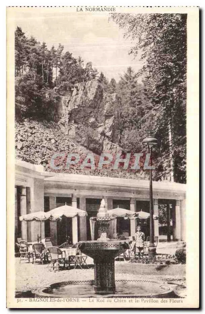 Bagnoles-de-l'Orne — Le Roc au Chien und der Pavillon der Blumen — P. Levassour, Verlag (Orne) - Vorderseite