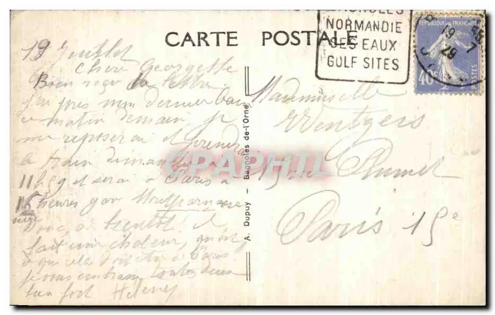 Bagnoles-de-l'Orne — Allgemeiner Blick auf die Kurstadt — A. Dupuy - Rückseite