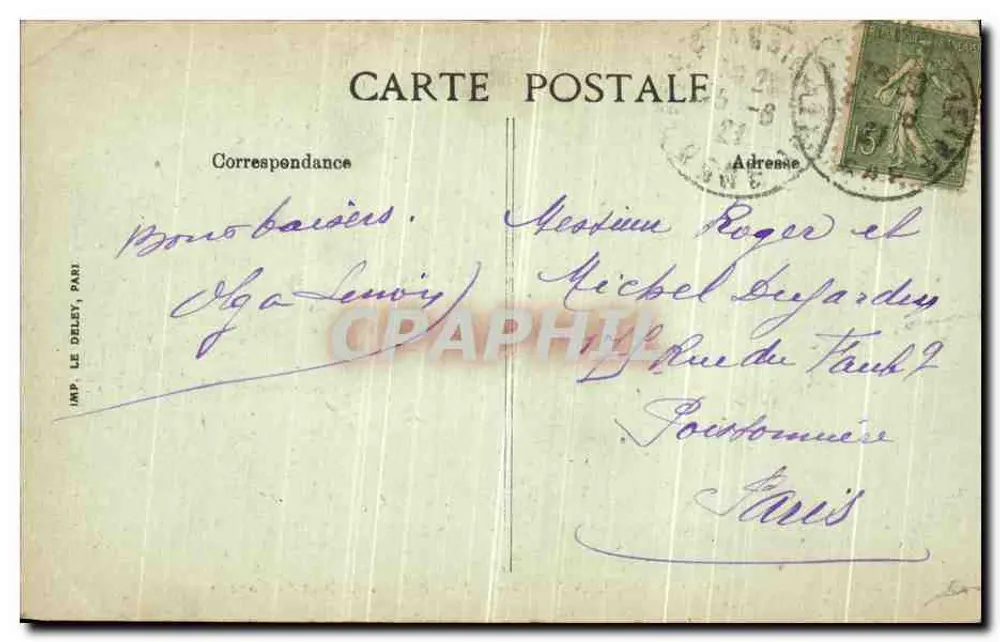 Bagnoles-de-l'Orne — Felsen des Saut du Capucin — Verleger ELD, Nr. 88 - Rückseite