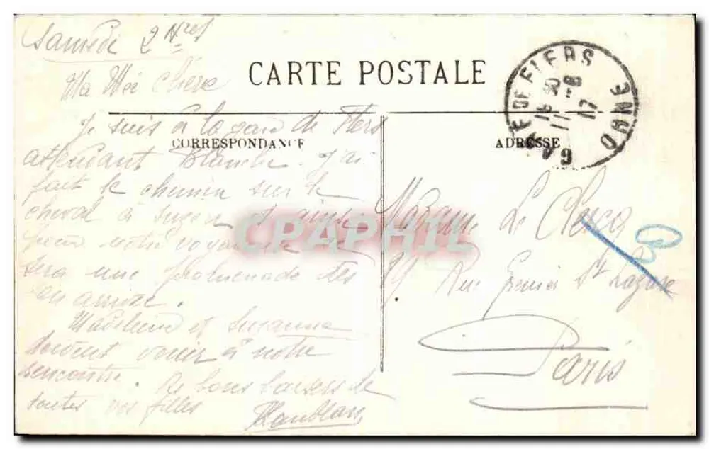 Flers — O Hôtel de Ville — LL - Verso