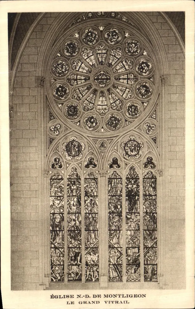Kirche N.-D. de Montligeon — Das Große Glasfenster — De Gerval, Paris - Vorderseite