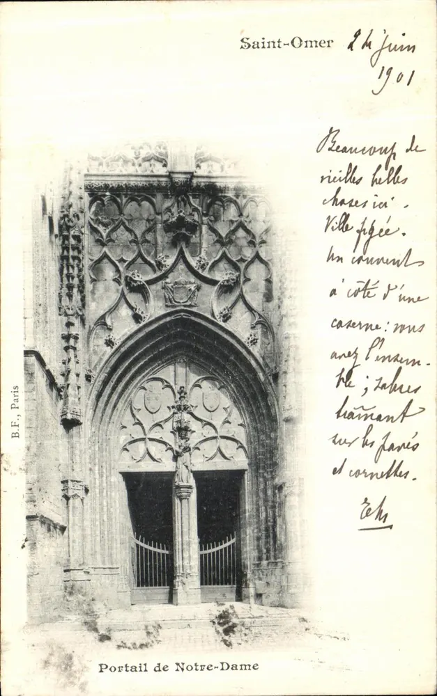 Saint-Omer — Portal de Notre-Dame — B.F., Paris - Frente