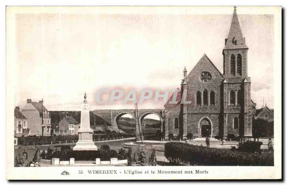 Wimereux — Die Kirche und der Kriegerdenkmal - Vorderseite