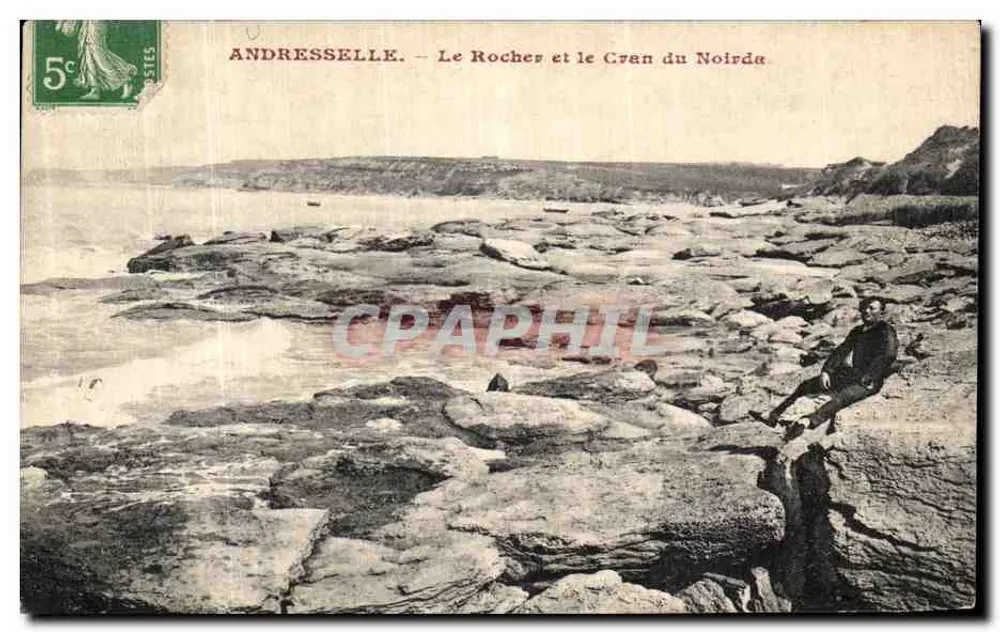 Andresselle — O Rocher e o Cran du Noirda — Départamento Manche, editor Dépjanque - Frente