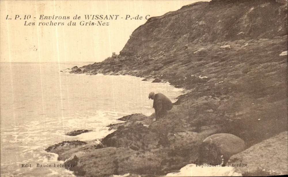 Aussicht von Wissant — Die Felsen von Gris-Nez — Edit. Baude-Lefebvre, n° L.P. 10 - Vorderseite