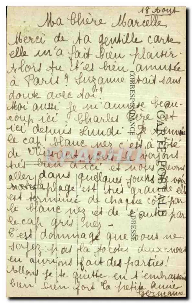 Panorama di WISSANT (Pas-de-Calais) — Capo Bianco Naso — Stevenard, Boulogne-sur-Mer, n° E.S. 2236 - Verso