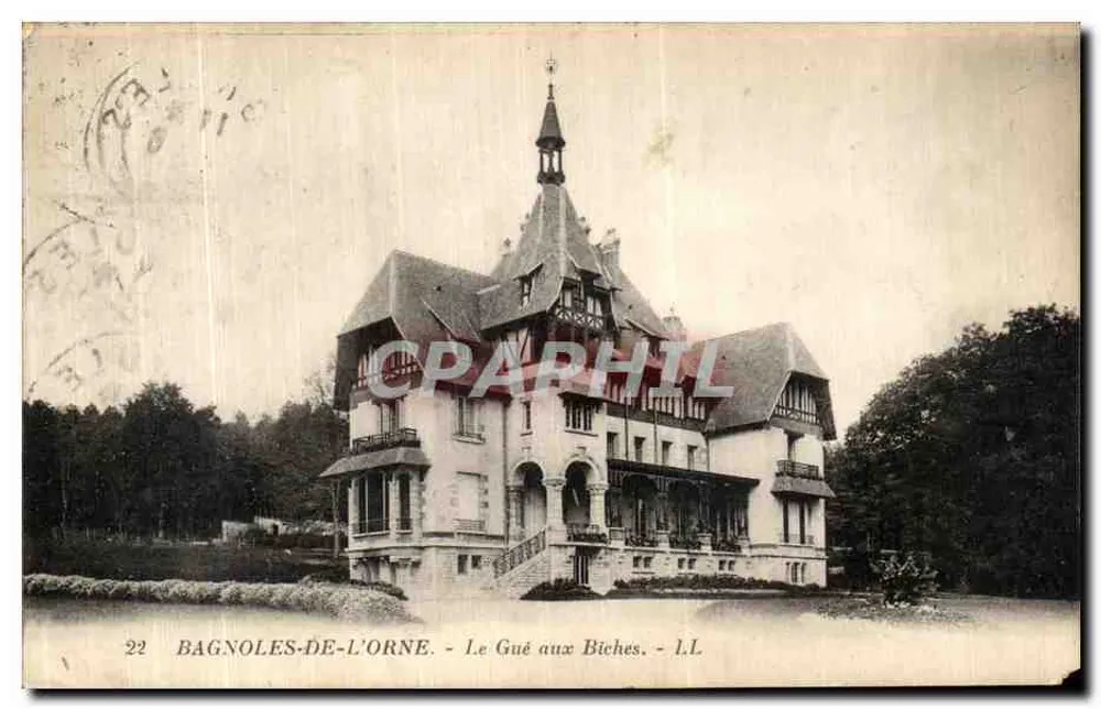 Bagnoles-de-l'Orne — Le Gué aux Biches — éditeur L.L. n°22 - Vorderseite