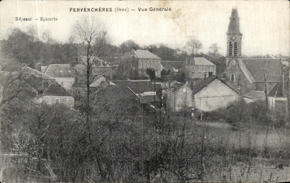 Pervenchères (Orne) — Vue Générale — Répessé — Epicerie - Frente