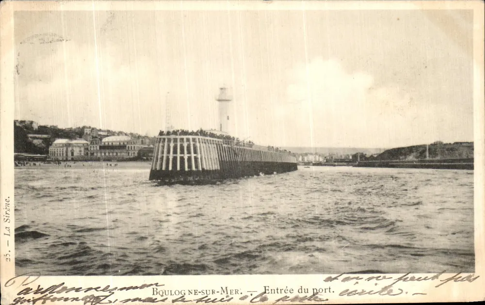 Boulogne-sur-Mer — Eingang zum Hafen — La Sirène, Verlag Nr. 25 - Vorderseite