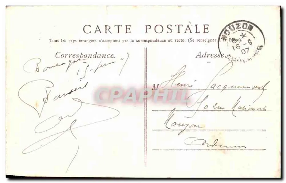 Boulogne-sur-Mer — Jardin du Casino — anonymer Verlag, n° 20 - Rückseite