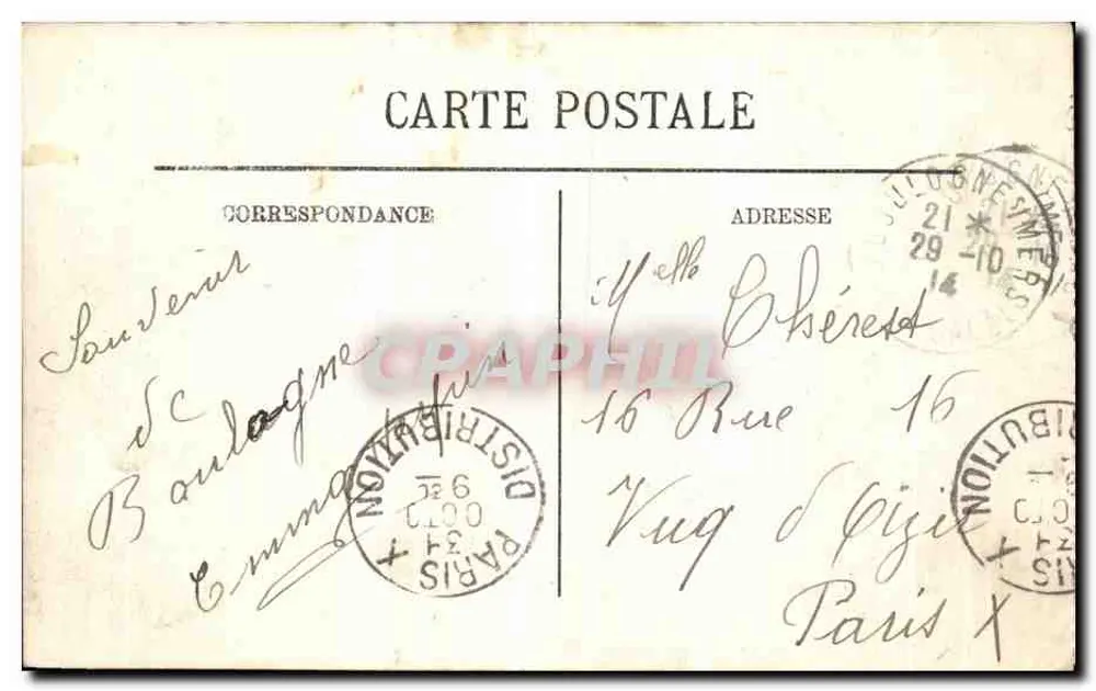Boulogne-sur-Mer — Das Casino — Allgemeine Ansicht — unbekannter Verleger, Nr. 10 - Rückseite