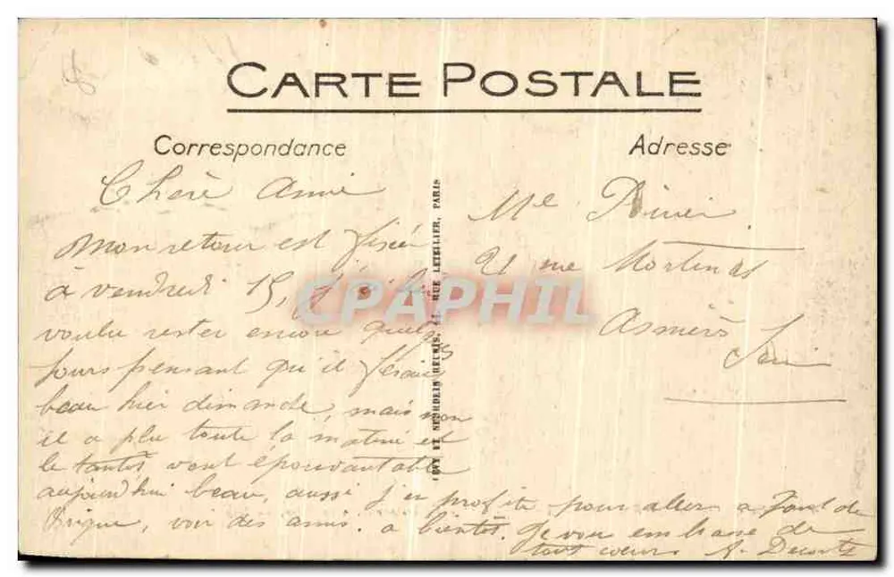Boulogne-sur-Mer — Das Dampfschiff von Folkesone am Kai — NG. N°40 - Rückseite