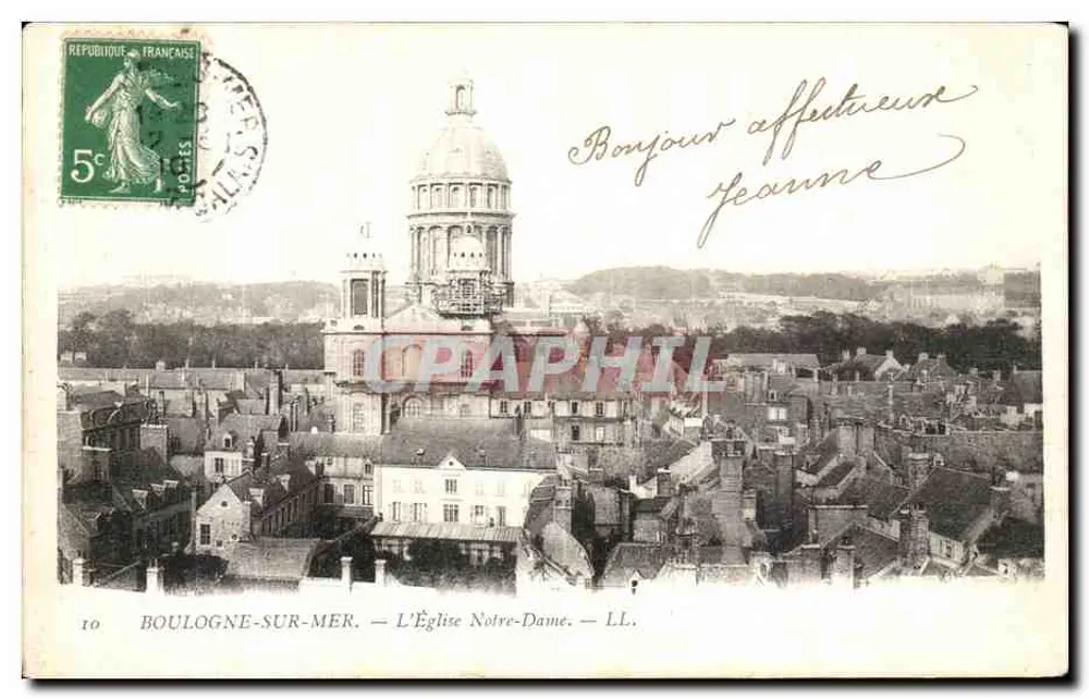 Boulogne-sur-Mer — Ansicht der Kirche Notre-Dame — Verlag LL. - Vorderseite