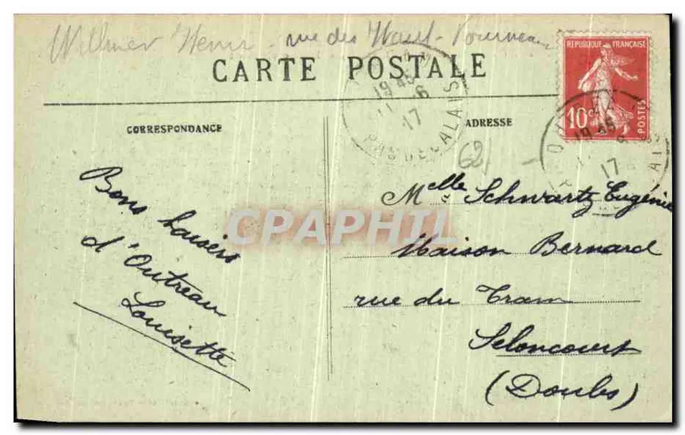 Boulogne-sur-Mer — A Dique Carnot — Stevenard, editor Boulogne-sur-Mer - Verso