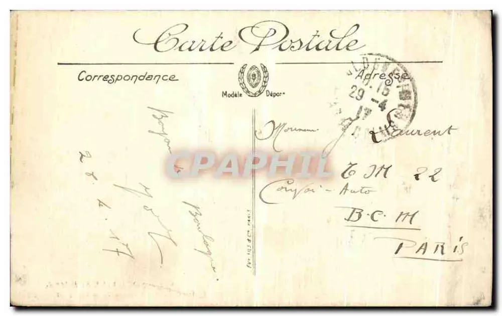 L'Avant-Port — Eingang zum Hafen — Boulogne-sur-Mer — LL. n° 372 - Rückseite