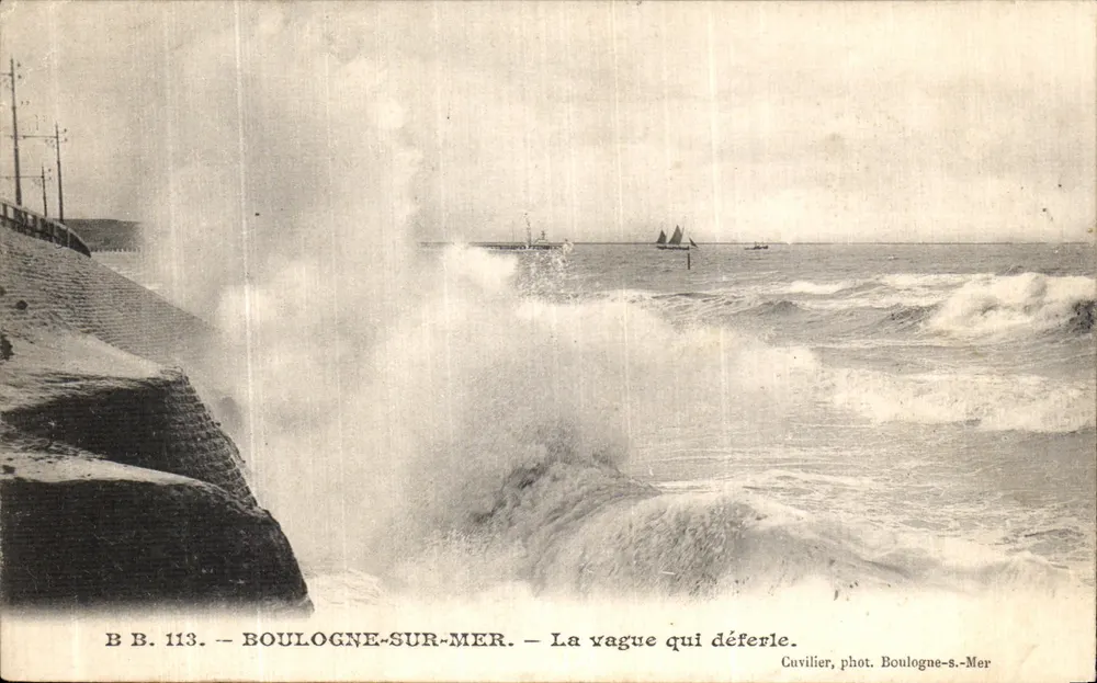 Boulogne-sur-Mer — Die brechende Welle — Cuvilier, phot. Boulogne-s.-Mer - Vorderseite