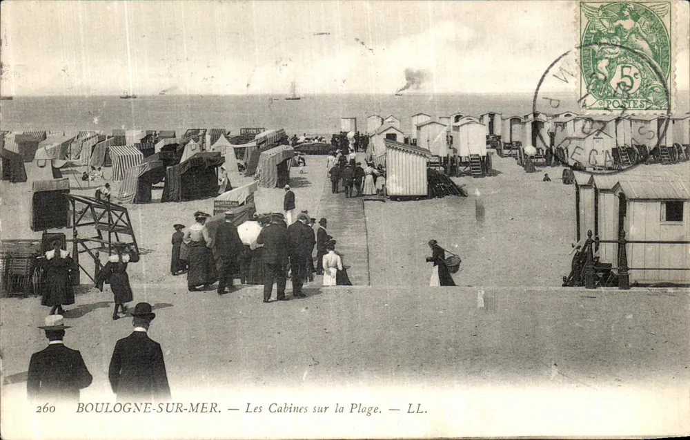 Boulogne-sur-Mer — Die Kabinen am Strand — LL. n°260 - Vorderseite