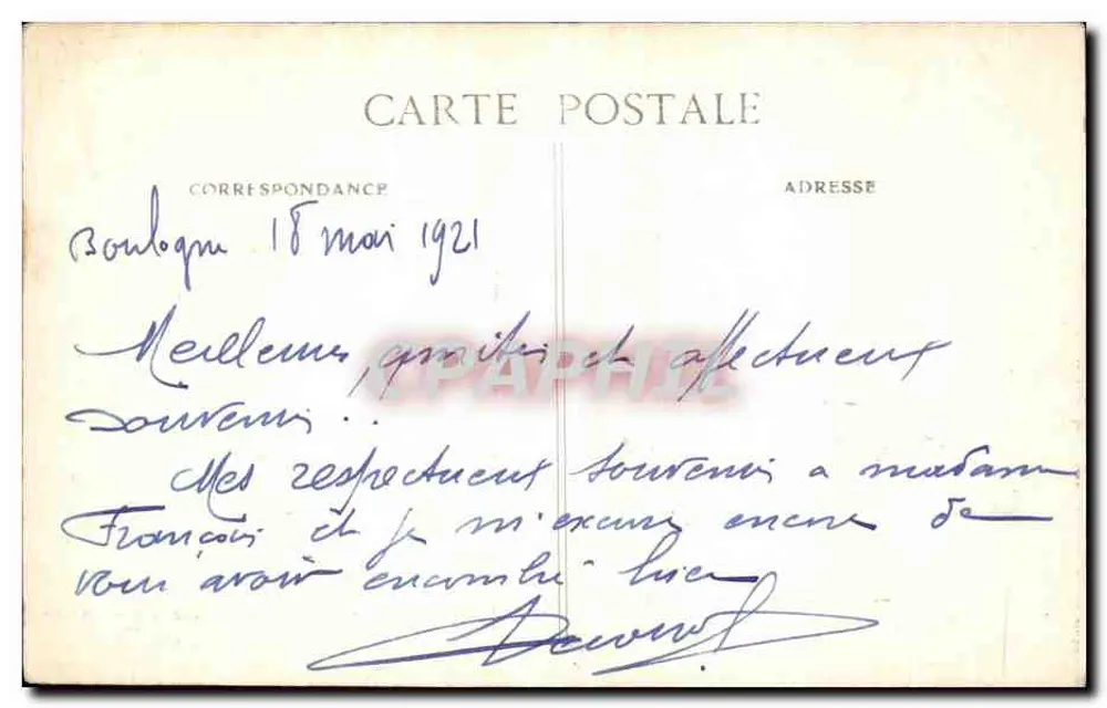 Boulogne-sur-Mer — Eine tiefe Welle — E.S. 52 - Rückseite