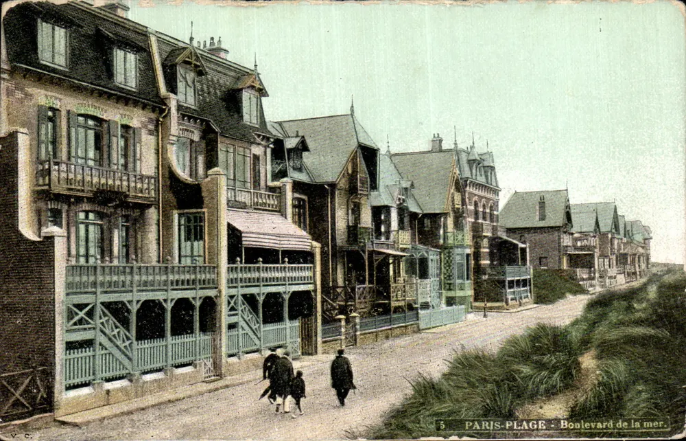 Paris-Plage - Boulevard de la mer — vista de edifícios costeiros — V.C. editor - Frente