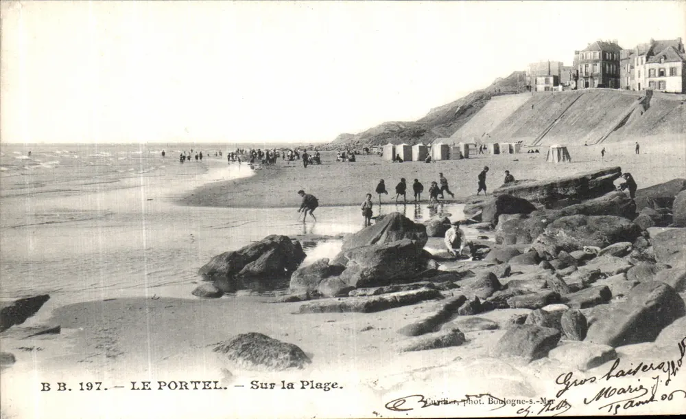 Le Portel — Na Praia — B.B. 197, fot. Boulogne-s.-Mar. - Frente