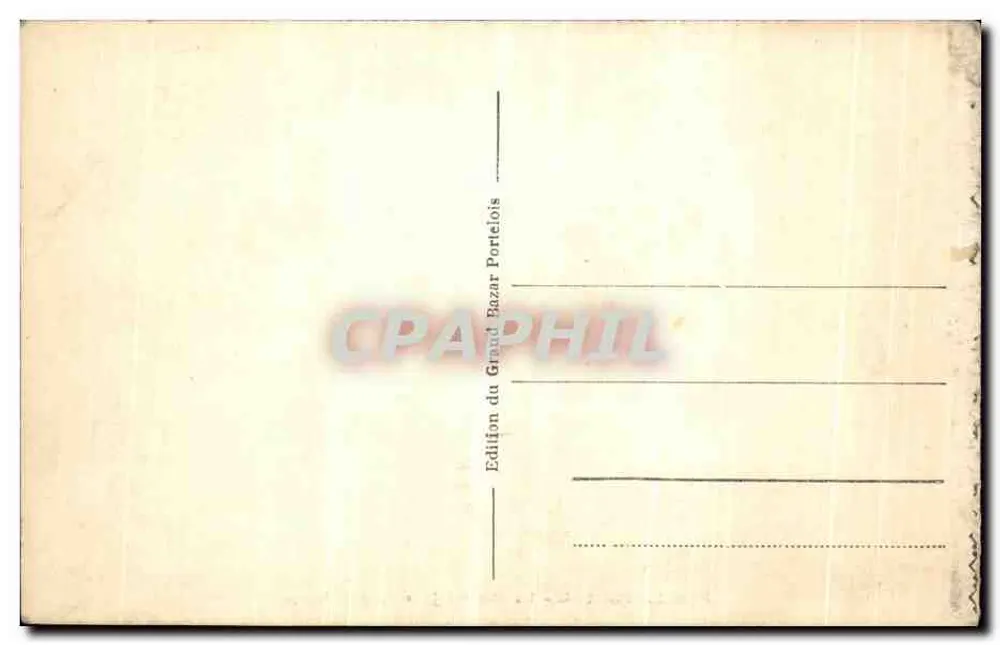 Le Portel — Das Meer an einem stürmischen Tag — Édition du Grand Bazar Portelois n°5001 - Rückseite