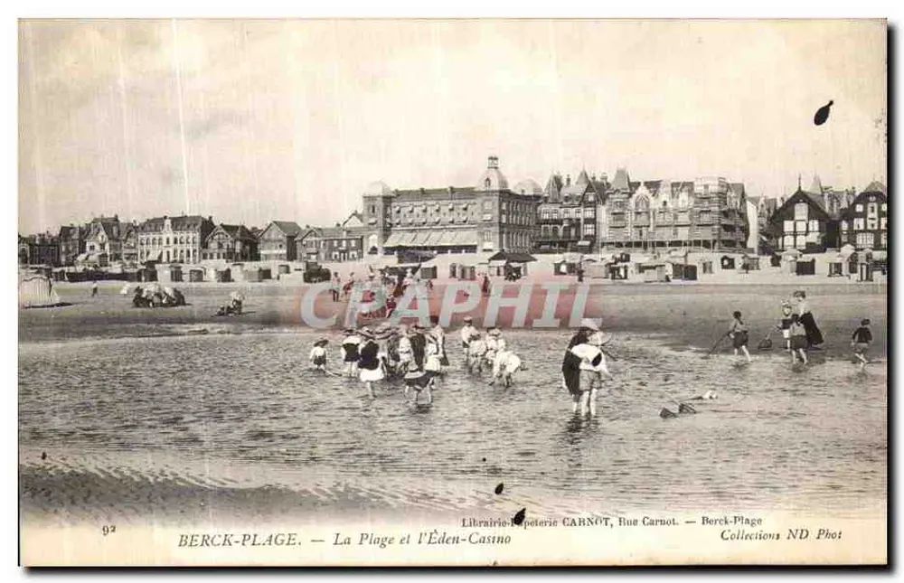 Berck-Plage — Die Strandpromenade und das Eden-Casino — Librairie-Photographe Carnot, Rue Carnot - Vorderseite