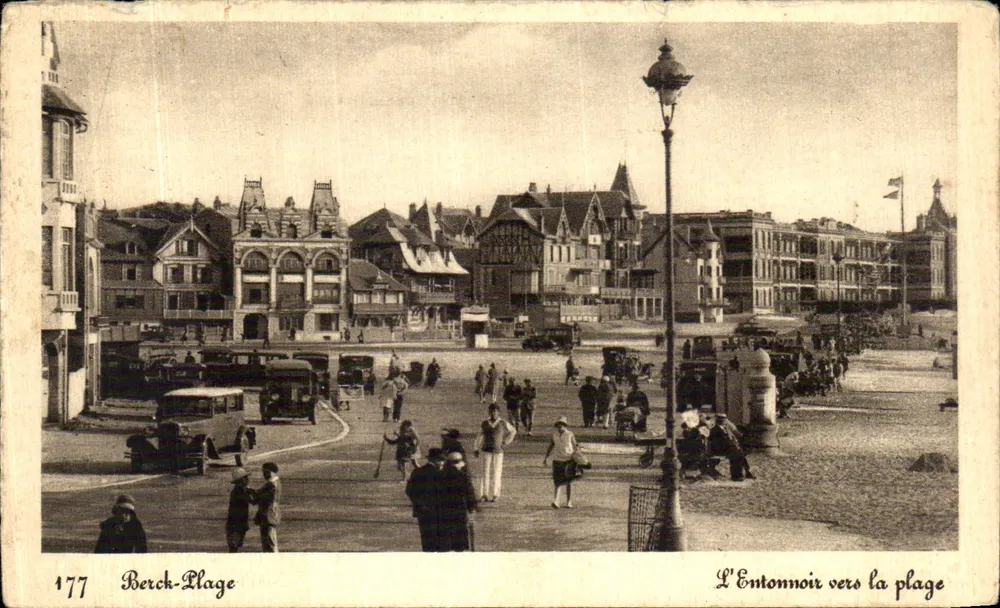 Berck-Plage — O Funil para a praia — editor desconhecido, n° 177 - Frente
