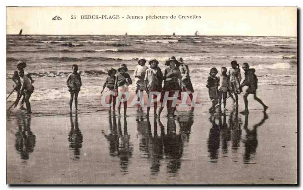 Berck-Plage — Junge Garnelenfischer — Unbekannter Verlag, n° 26 - Vorderseite
